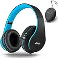 zihnic Bluetooth Casque Audio Stéréo s Casqueans Fil Pliable Léger Mini SD/TF Micro Intégré FM pour Phones Pads Samsung PC -Noir Bleu