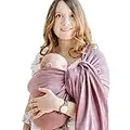 Shabany® – Fascia portabebè Ring Sling – 100% cotone bio – per neonati fino a 15 kg – incl. Istruzioni di legatura