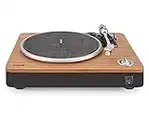 House of Marley Stir It Up Turntable, Giradischi Vinili con Cavo (non Bluetooth), Ingresso USB, Registrazione da USB a PC/MAC, 45/33 Giri, Preamplificatore, Materiali Sostenibili, Bambù/Nero