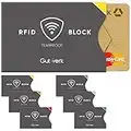 Gutwerk RFID Blocker Kartenhülle NFC Schutz TÜV geprüft 6 Stück | NFC Schutzhülle EC Karte reißfest dünn | Kartenschutzhülle gegen Datenklau | EC Karten Schutzhülle RFID Hülle Kreditkarte