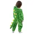 Toddler Kids Boys Dinosaur Romper Costume Fleece Dragon Holiday Birthday Gift (Green, 30-36 Months)