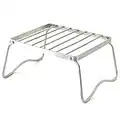 Camping Grill Rack, FOME Portable Campfire Grill Folding Campfire Grill Barbecue Grill Stainless Steel Open Fire Cooking Stand for Backpacking Hiking Picnics Fishing 9X7.6X4.3 inch