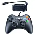 OSTENT Filaire USB Contrôleur Gamepad Joystick Joypad Compatible pour Microsoft Xbox 360 Console Windows PC Portable Ordinateur Jeux Vidéo Couleur Noir