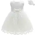 AHAHA Baby Mädchen Prinzessin Kleid Blumenmädchenkleid Taufkleid Festlich Kleid Hochzeit Partykleid Festzug Babybekleidung 12