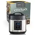 Crockpot Express Pressure Cooker | 12-in-1 Programmable Multi-Cooker | Slow Cooker | Food Steamer and Saute | 5.6 L | Energy Efficient | Stainless Steel [CSC051]