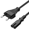 FSKE Netzkabel IEC 320 C7 3 Meter, 2-poliges Eurostecker nach Figure 8 Stromkabel Power Cable für Samsung LG TCL Sony TV, PS3, PS4, PC Monitore, Computer, Drucker