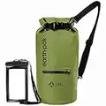 Earth Pak-Torrent Series Waterproof Dry Bag Keeps Gear Dry for Kayaking, Boating, Hiking, Camping and Fishing with Waterproof Phone Case (Green, 10L)