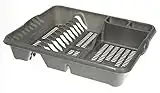 High Grade Extra Large Plastic Dish Drainer Plate and Cutlery Rack in Silver