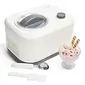 VonShef Ice Cream Maker with Compressor 100W – 1L Electric Gelato Machine for Home, 1 Hour Fast Operation, No Pre Freeze, Easy Clean & Basic Recipes - Makes Ice Cream, Gelato, Sorbet & Frozen Yoghurt