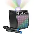 Portable Karaoke Machine & Speaker with Wireless Microphone & Disco Party Light. Mr Entertainer MoonboX (2 x Wireless Microphones)