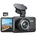 iZEEKER 4K Dash Cam Front with MicroSD Card, 4K 30FPS/1080P 60FPS Dash Camera for Cars, Car Camera with Super Night Vision, WDR, Emergency Recording, Parking Monitoring