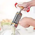 Máquina Para Hacer Pasta, MAGT Máquinas para Pasta Manuales, Acero Inoxidable Maquina para Hacer Pasta Fresca Máquina, Máquina para Hacer Fideos Manual, Con 7 Moldes