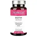 BIOTINA - Crescita Capelli, Unghie e Pelle - Integratore Capelli ad Alto Dosaggio con Zinco Selenio e Vitamine D e E | 120 Capsule Vegane Nutralie