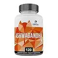 EBYSU Ashwagandha Supplement - 120 Capsules with Black Pepper Extract - Traditionally Used in Ayurveda – Nervine Tonic, Sleep Aid & Memory Enhancement - 650mg Root Powder Pills