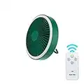 zelaxy Ventilatore da campeggio con luce sospesa sopra la testa Ventilatore da soffitto di piccole dimensioni Ventilatore a mano ricaricabile Outdoor Vivavoce Estate Raffreddamento forniture - verde