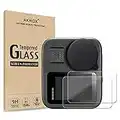 [4 Pack] Tempered Glass Screen Protector for Gopro Max Action Camera (2-Pack) & Lens Cap Cover (2-Pack) by Akwox
