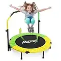 40'' Foldable Mini Trampoline for Kids Adults, 38" to 46" Height-Adjustable Mini Trampoline with Sponge Handle, Safty Padded Cover Toddler Rebounder Trampoline Indoor/Garden Workout Max Load 330lbs1