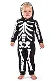 Tipsy Elves Skeleton Halloween Costume Jumpsuit for Young Children Unisex Toddler Size 3T