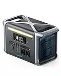 Station électrique portable Anker SOLIX F1200, Batterie LFP PowerHouse 1229 Wh, Générateur solaire 1500 W avec 6 prises CA, pour alimentation de secours domestique, balcon, camping et camping-cars