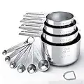 TILUCK Stainless Steel Measuring Cups & Spoons Set, Cups and Spoons,Kitchen Gadgets for Cooking & Baking