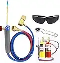 Propane Oxygen Torch Kit Gas Welding Torch with Brazing, Sparker, Protection Glass for Soldering, Welding, Heating, Plumbing Micro Mini PropaneTorch