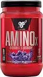 BSN Amino X Muscle Recovery & Endurance Powder with BCAAs, 10 Grams of Amino Acids, Keto Friendly, Caffeine Free, Flavor: Grape, 30 Servings (Packaging May Vary)