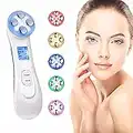 Ultrasuoni Viso Professionale,Dispositivo di Bellezza ad Ultrasuoni,5 in1 Dispositivo di radiofrequenza viso Multifunzionale,6 Modi,Anti Rughe Anti-età per la Pelle Dell'acne,USB Ricaricabili