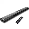 Sound Bar, Sound Bar for TV, Soundbar with Built-in Subwoofer, Wired & Wireless Bluetooth 5.0 Speaker for TV, HDMI/Optical/Aux/USB Input, Wall Mountable, Surround Sound System for TV & Home Theater