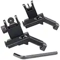 Feyachi 45 Degree Offset Iron Sights Flip Up Sight Rapid Transition Backup Front and Rear Iron Sight Set Picatinny Weaver Rails