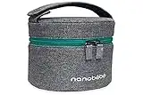 NANOBÉBÉ nanobebe Breastmilk Baby Bottle Cooler & Travel Bag with Ice Pack Included. Compact Triple Insulated, Easily attaches to Stroller or Diaper Bag- Grey