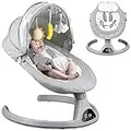 GOPANDA Baby Swings for Infants, 5 Speed Bluetooth Baby Bouncer, Built-in 12 Music & 3 Timer Settings, Touch Screen Chair for 5-20 lb, 0-9 Months