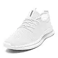 EGMPDA Damen Walkingschuhe Laufschuhe Wanderschuhe Sneaker Sport Trekking Turnschuhe Workout Jogging Outdoor Running Straßenlaufschuhe Freizeit Damen Leichtgewichts Atmungsaktiv Schuhe Weiß 39 EU