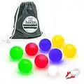 GoSports LED Bocce Ball Game Set - Includes 8 Light Up Bocce Balls, Pallino, Case and Measuring Rope - Choose 85 mm or 100 mm