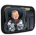 Shynerk Baby Car Mirror, Rear Facing Car Seat Mirror Safety for Infant Newborn, Baby Mirror with Wide Rearview, Shatterproof & Easy Assembled Crash Tested