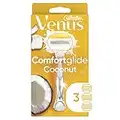 Gillette Venus ComfortGlide with Olay Coconut Womens Razor Handle + 3 Blade Refills