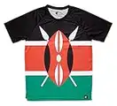 HOOPOE Camiseta Atletismo Kenia Hombre, Manga Corta, Running, Gimnasio #Maasai Talla L