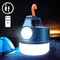 Laliled Linterna de Camping Linterna Recargable USB o Solar Lámpara de Mesa IP4 Impermeable 5 Modos 2400mAh LED Exterior Interior Emergencia Pesca Senderismo