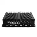 PC industriel Mini PC de bureau sans ventilateur Core i7 64 Go de RAM Mini PC Windows 11/Linux, Mini PC industriel 1 To SSD, 4K HD DP EDP trois écrans, double NIC, CPU 8550U PC sans ventilateur