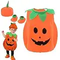 Cloudkids Déguisement Petite Citrouille Bébé Enfant Costume Halloween Cosplay pour Fille Garçon Carnaval Fête Spectacle (Small)