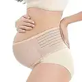 MERLINAE Recommended Maternity Belt - Care Breathable Abdomen Support and Pelvic Support - Comfortable Belly Band for Pregnancy - Prenatal Cradle for Baby - One Size Beige