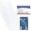 wisdompro 10 Pack Plastic Credit Card Holder Protector Sleeves, 6 Mil Soft and Flexible Clear PVC Wallet Size Slot for NHS Vaccination Card, Bank Medicare Card, Social Security Card, Drivers License