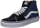Vans VD5INVY Unisex SK8-Hi Canvas Skate Shoes, Navy/White, 8.5 B(M) US Women / 7 D(M) US Men