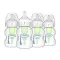 Dr. Brown’s Natural Flow® Anti-Colic Options+™ Wide-Neck Baby Bottles 5 oz/150 mL, with Level 1 Slow Flow Nipple, 4 Pack, 0m+