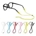 Eye Glasses String Holder Strap, 6 Premium Silicone Adjustable Eyeglasses Holders for Men and Women, Anti-Loss Eyeglasses Chain Ideal for Water Sports, Reading and Outdoor Activities