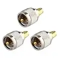 Jopto 3PCS RF Coaxial Connector CB Radio Adapter SMA Male to UHF Male SMA to PL259 PL-259 SL16 Straight Handheld Radio Antenna Adapter Compatible with CB Antenna CB Radio Baofeng Wouxun Kenwood