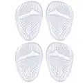 2Pairs Ball of Foot Cushions for High Heels, Women Metatarsal Pads Self Adhesive Gel Cushion Pads Reusable Forefoot Pads for Foot Pain Relief Reduce Forefoot Pressure