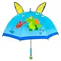 Green Rhino® Parapluie pour enfants, filles et garçons, superbe parapluie avec motif coloré 3D dragon.