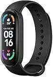 Surpahs Smartwatch, Orologio Fitness Tracker Donna Uomo, Smart Watch, Sonno Cardiofrequenzimetro, Calorie Contapassi, M6 Activity Tracker, Impermeabile 5ATM, Notifiche Messaggi per Android iOS