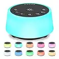 Color Noise Sound Machines with 10 Colors Night Light 25 Soothing Sounds and Sleep White Noise Machine 32 Volume Levels 5 Timers Adjustable Brightness Memory Function for Adults Kids Baby (Black)