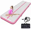 Air Tracking Matte Track Turnmatte 10-20cm Hoch Gymnastikmatte Aufblasbar Größe 2/3/4/5/6/7/8m Tumbling Matten Trainingsmatte Outdoor mit elektrischer Luftpumpe | Turn, Yoga & Fitness (Pink, 3m)